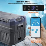 VEVOR NLS35, 12 Volt Auto Koelkast Koelkast, 25 liter (26.4qt) Dual Zone Draagbare Vriezer, -4 °F -46 °F Verstelbaar bereik, 12/24V DC en 100-240V AC Compressor Koeler voor Buiten, Camping, RV, Grijs