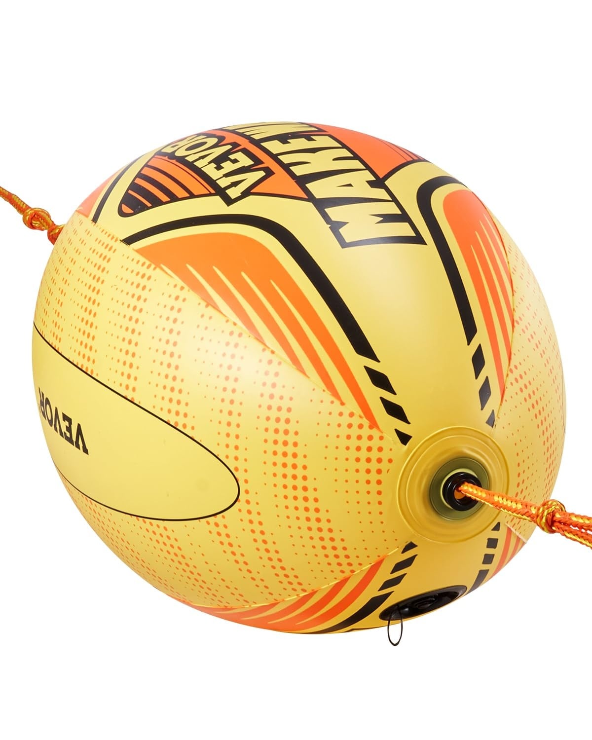 VEVOR Booster Ball voor Funbanden - Geel - 101 x 65 x 65 cm - Inclusief Treklijn