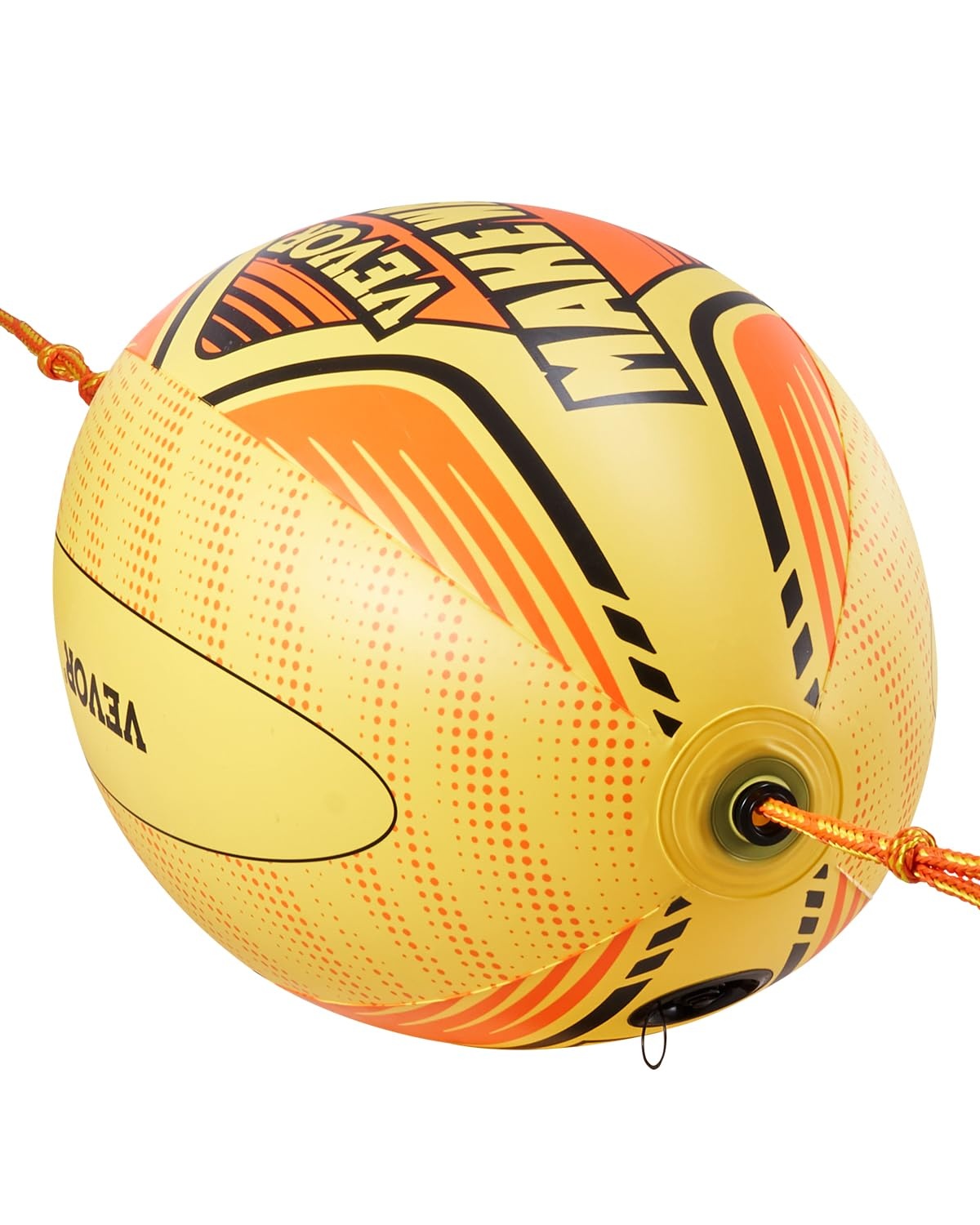 VEVOR Booster Ball voor Funbanden - Geel - 101 x 65 x 65 cm - Inclusief Treklijn