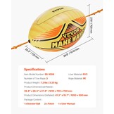 VEVOR Booster Ball voor Funbanden - Geel - 101 x 65 x 65 cm - Inclusief Treklijn