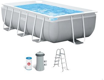Intex 26784NP 3M X 1.75M X 0.8M Prism Frame Rectangular Pool Set - Maat 300x175x80cm