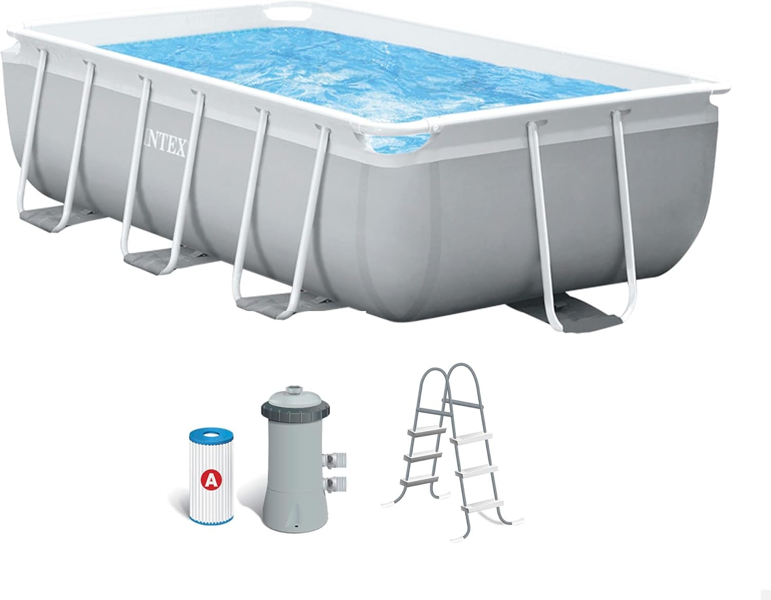 Intex 26784NP 3M X 1.75M X 0.8M Prism Frame Rectangular Pool Set - Maat 300x175x80cm