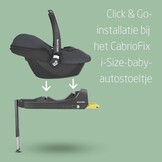 Maxi-Cosi CabrioFix i-Size Autostoel-base, 40-75 cm, 0-12 kg, ISOFIX Base, Installatie Feedback, Click & Go, Compatibel met de Maxi-Cosi CabrioFix i-Size Baby Autostoel, zwart