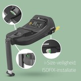 Maxi-Cosi CabrioFix i-Size Autostoel-base, 40-75 cm, 0-12 kg, ISOFIX Base, Installatie Feedback, Click & Go, Compatibel met de Maxi-Cosi CabrioFix i-Size Baby Autostoel, zwart