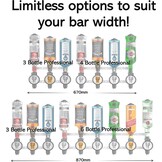 Barbarian 6-Fles Professionele Drankdispenser voor thuisbar - Zwart