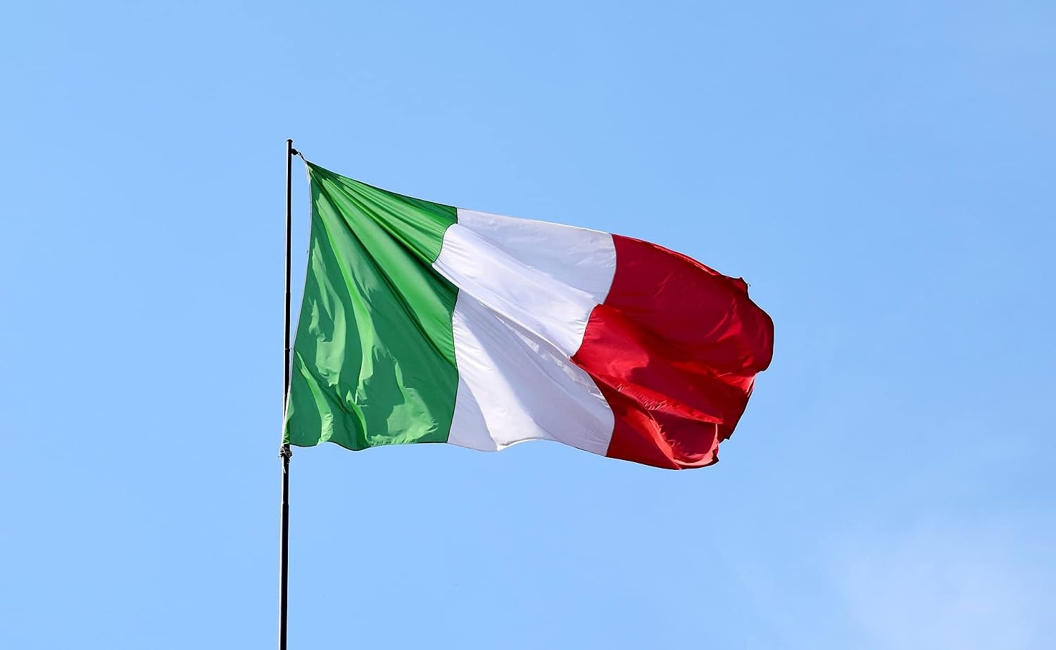 Dreamark Italiaanse Vlag - 90 x 150 cm - Groen, Wit en Rood - Set van 2