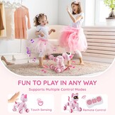 VEVOR Interactieve Robot Kat - Roze - 21 x 18 x 22 cm - Programmeerbaar speelgoed