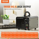 VEVOR Ozon Generator - Luchtzuiveraar - 36.000 mg/u - Grijs - 17,5 x 19,7 x 16 cm
