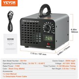 VEVOR Ozon Generator - Luchtzuiveraar - 36.000 mg/u - Grijs - 17,5 x 19,7 x 16 cm