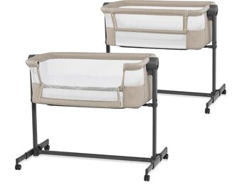 Kinderkraft NESTEE UP 2 Co-Sleeper en Wieg - 98 x 51 cm - Beige