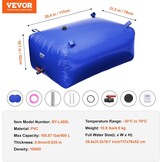 VEVOR Watertank 400 Liter - Opvouwbare Waterzak Blauw - 105.7 Gallon