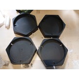 VEVOR Nivelleringspads voor campers, RV Jack Pads 9 228,6 mm ronde landingsvoeten, vast aangebrachte krikstabilisatoren, rubberen krikpads, 2268 kg capaciteit per camperkrikpad