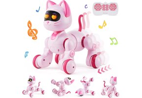 Interactieve Robot Kat Programmeerbaar - Zingt & Danst met Afstandsbediening | Roze | 33% Korting