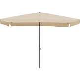 Parasol 2x3 m x 2,4 h m, rechthoekig, frame van staal met zwengel van polyester 160 gr/m2