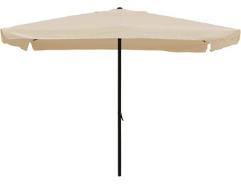Parasol 2x3 m x 2,4 h m, rechthoekig, frame van staal met zwengel van polyester 160 gr/m2
