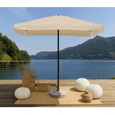 Parasol 2x3 m x 2,4 h m, rechthoekig, frame van staal met zwengel van polyester 160 gr/m2