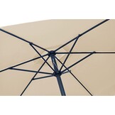 Parasol 2x3 m x 2,4 h m, rechthoekig, frame van staal met zwengel van polyester 160 gr/m2