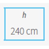 Parasol 2x3 m x 2,4 h m, rechthoekig, frame van staal met zwengel van polyester 160 gr/m2