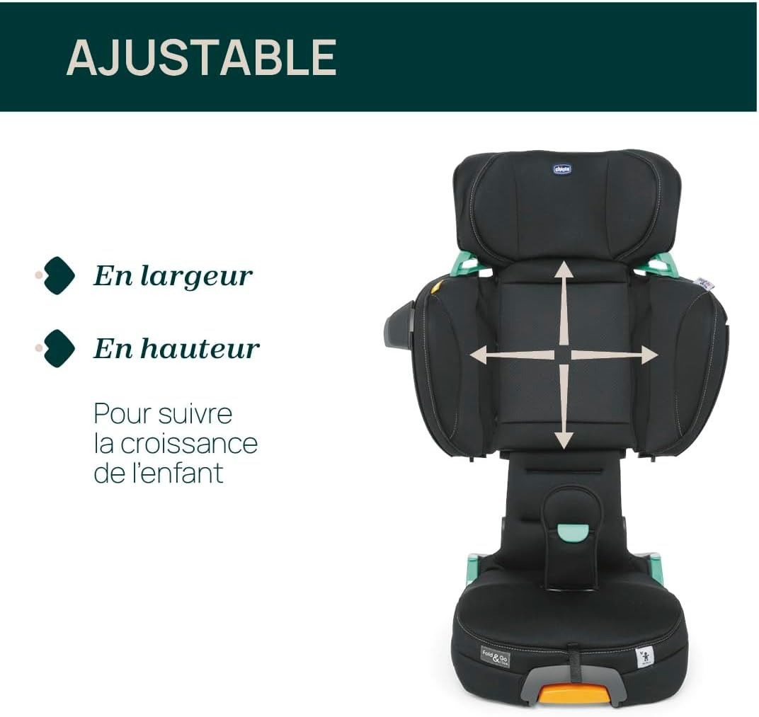 Chicco Fold & Go i-Size Autostoeltje Zwart 100-150 cm