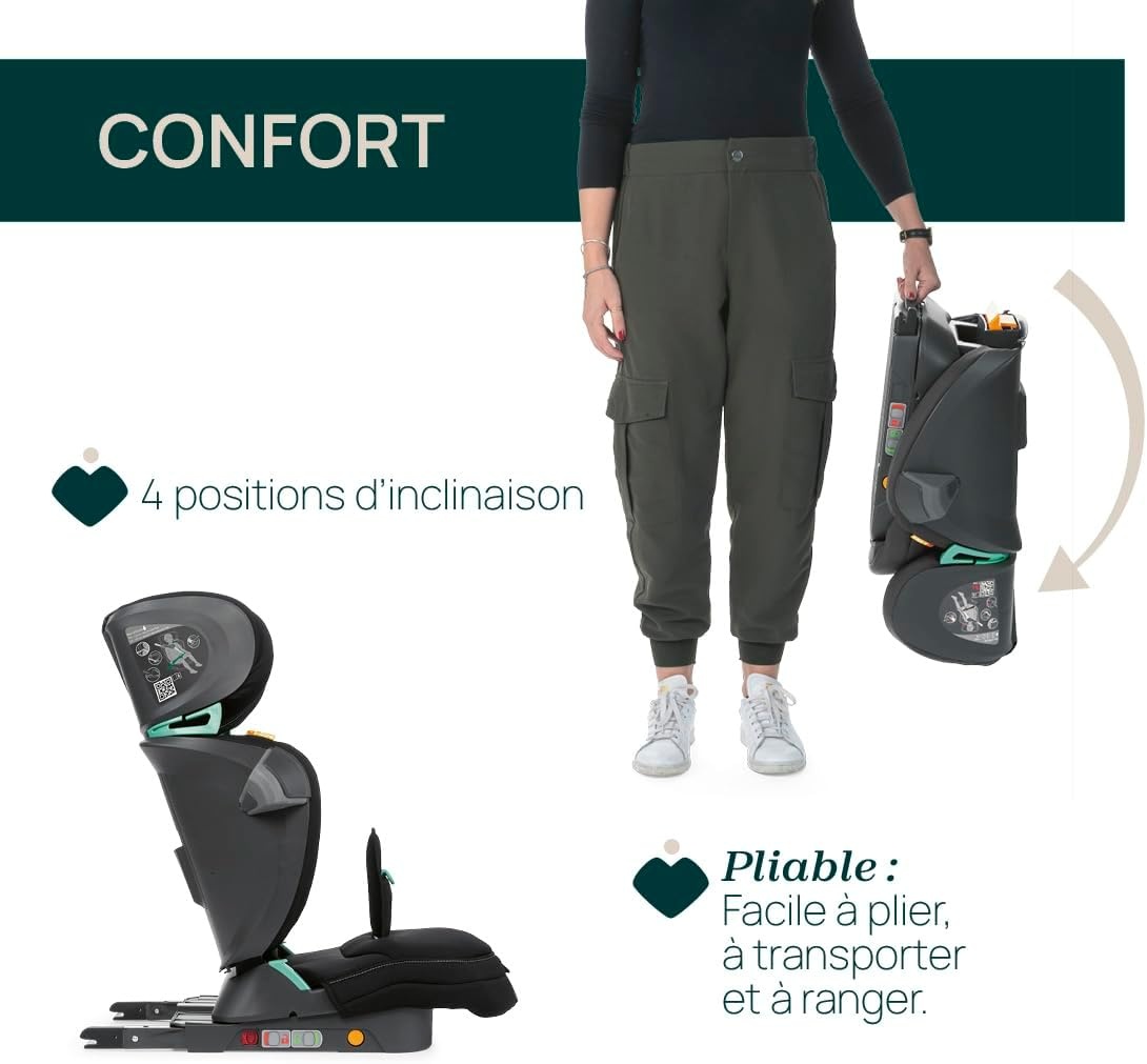 Chicco Fold & Go i-Size Autostoeltje Zwart 100-150 cm
