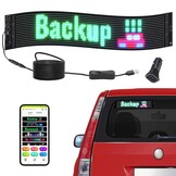 VEVOR Programmeerbaar LED-bord, P6 Full Color LED Scrolling Panel, DIY Custom Tekst Animatie Patroon Display Board, Bluetooth APP Controle Bericht Winkelbord voor Winkel Zakenauto Reclame, 27"x5"