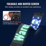 VEVOR Programmeerbaar LED-bord, P6 Full Color LED Scrolling Panel, DIY Custom Tekst Animatie Patroon Display Board, Bluetooth APP Controle Bericht Winkelbord voor Winkel Zakenauto Reclame, 27"x5"