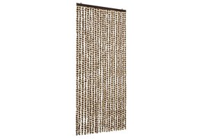 Vliegengordijn Chenille Beige/Bruin 90x220cm - 34% Korting