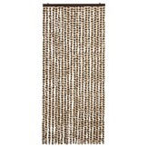 vidaXL Vliegengordijn 90x220 cm chenille beige en bruin