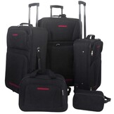 vidaXL Reisbagage set zwart 5-delig