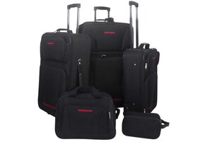 5-delige Reistas Set - Zwart - 30% Korting
