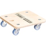WAGNER Transport dolly MM 1353 I 29 x 29 cm - voor onhandelbare voorwerpen, apparatuur & meubels I draagvermogen 250 kg I grijpgat I zeer mobiel I FSC®-gecertificeerd - 20135301 - Maat (L) 29 x (B) 29 x (H) 8,5 cm