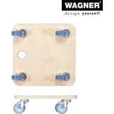 WAGNER Transport dolly MM 1353 I 29 x 29 cm - voor onhandelbare voorwerpen, apparatuur & meubels I draagvermogen 250 kg I grijpgat I zeer mobiel I FSC®-gecertificeerd - 20135301 - Maat (L) 29 x (B) 29 x (H) 8,5 cm