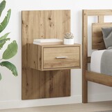 vidaXL Bedkast 2 pcs artisanaal eikenkleurig 48.5 x 32.5 x 80 cm