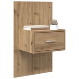 vidaXL Bedkast 2 pcs artisanaal eikenkleurig 48.5 x 32.5 x 80 cm