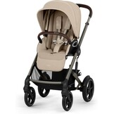 CYBEX Gold TALOS S LUX Kinderwagen, Vanaf de Geboorte Tot 22 kg (ca. 4 jaar), Met Off-Road Vering, Verstelbare Duwbeugel en Ergonomische Ligpositie, Almond Beige