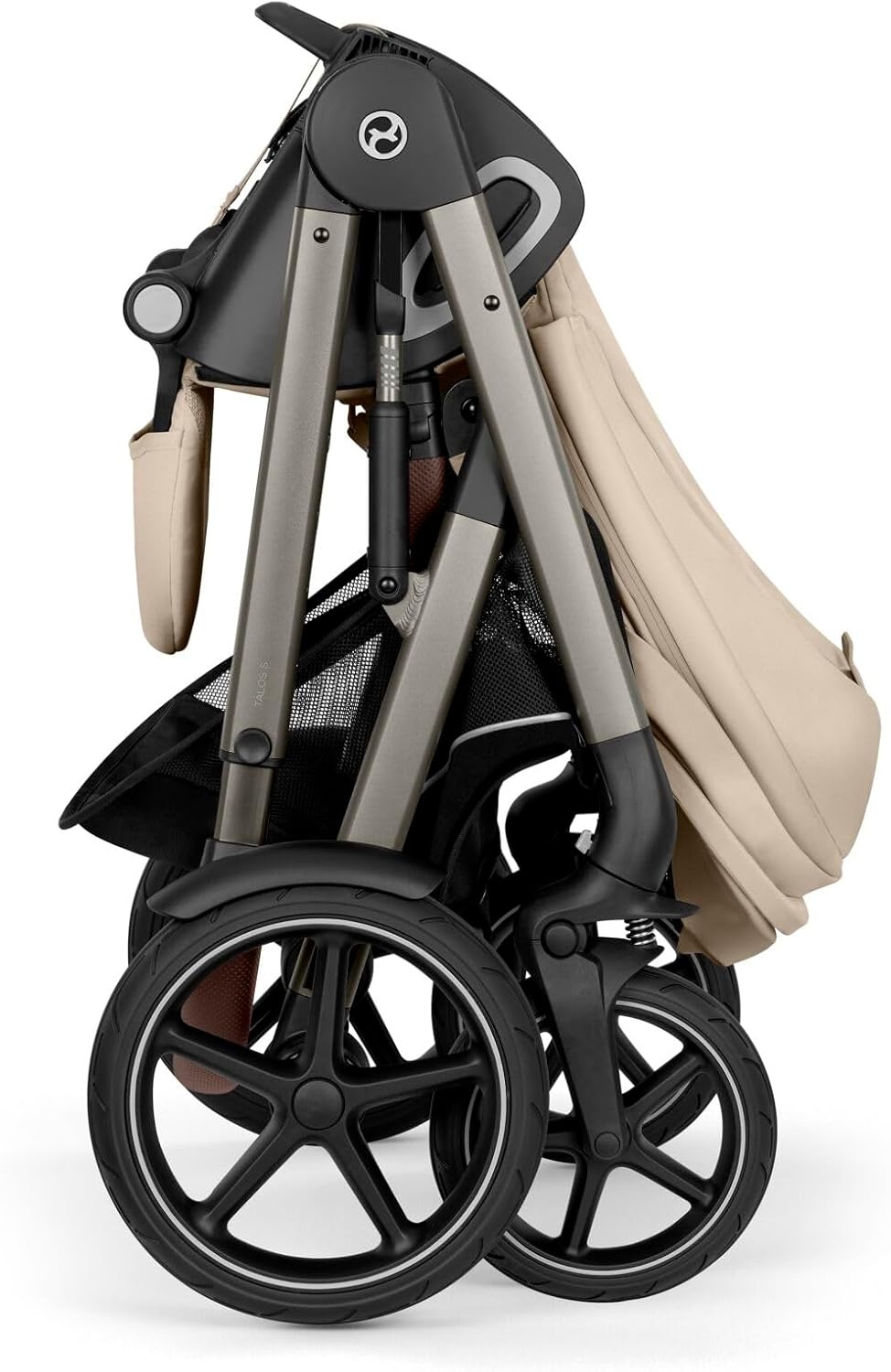 CYBEX Gold TALOS S LUX Kinderwagen, Vanaf de Geboorte Tot 22 kg (ca. 4 jaar), Met Off-Road Vering, Verstelbare Duwbeugel en Ergonomische Ligpositie, Almond Beige