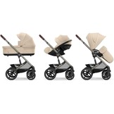 CYBEX Gold TALOS S LUX Kinderwagen, Vanaf de Geboorte Tot 22 kg (ca. 4 jaar), Met Off-Road Vering, Verstelbare Duwbeugel en Ergonomische Ligpositie, Almond Beige