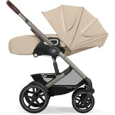 CYBEX Gold TALOS S LUX Kinderwagen, Vanaf de Geboorte Tot 22 kg (ca. 4 jaar), Met Off-Road Vering, Verstelbare Duwbeugel en Ergonomische Ligpositie, Almond Beige