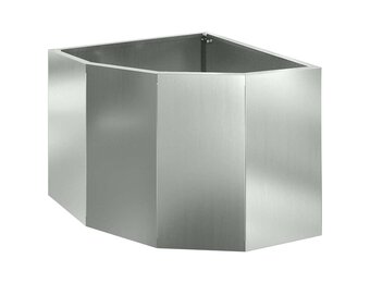 vidaXL Hoek Plantbak Zilver 45 x 45 x 35 cm Gegalvaniseerd staal