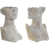 Planter cement grey used 23x20x33cm (2 pieces)