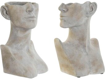 Planter cement grey used 23x20x33cm (2 pieces)