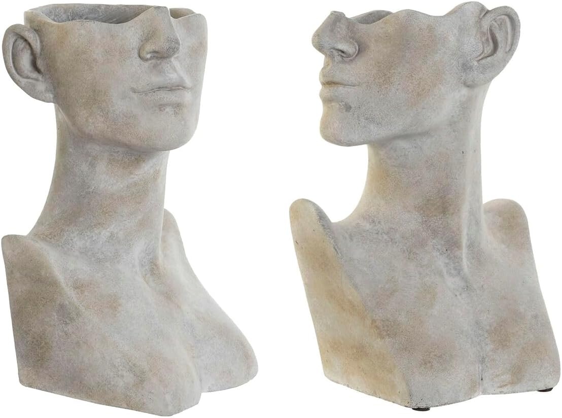 Planter cement grey used 23x20x33cm (2 pieces)
