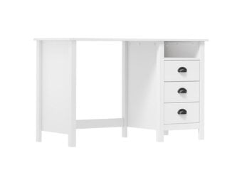 vidaXL Hill Bureau Massief Grenenhout - Wit met 54% Korting!