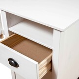 vidaXL Hill Bureau Massief Grenenhout - Wit met 54% Korting!