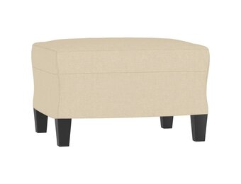 vidaXL Voetenbank 60x50x41 cm stof crèmekleurig