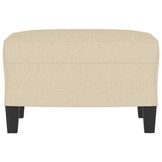 vidaXL Voetenbank 60x50x41 cm stof crèmekleurig