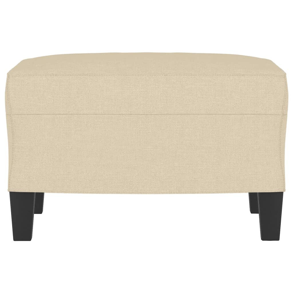 vidaXL Voetenbank 60x50x41 cm stof crèmekleurig