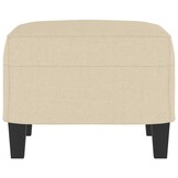 vidaXL Voetenbank 60x50x41 cm stof crèmekleurig