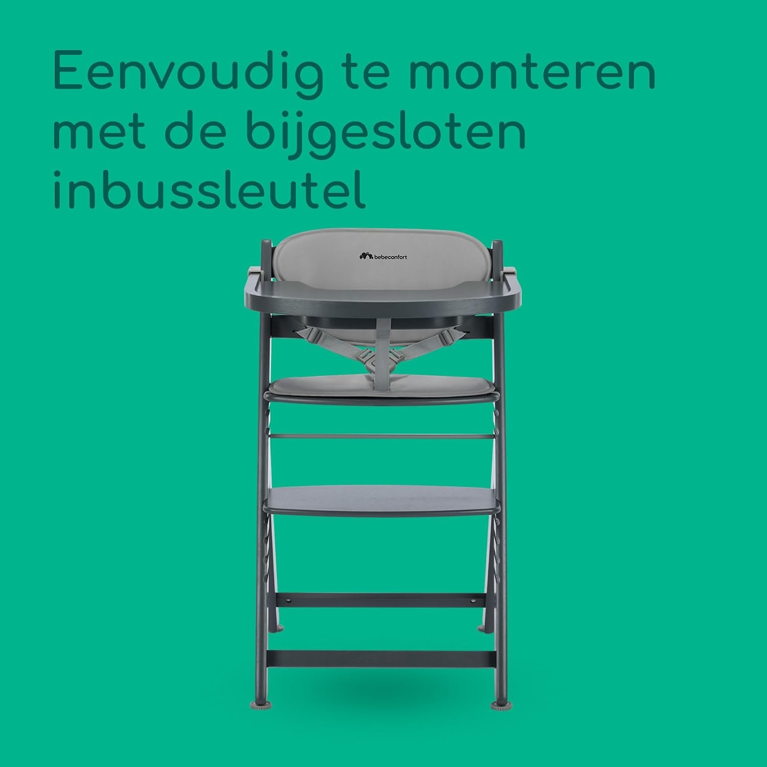 Bebeconfort Timba 2 Meegroeistoel met kussen - Grey Mist - Verstelbaar tot 110 kg