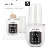 Suavinex, 2-in-1 flessenwarmer en sterilisator, steriliseert flesjes en fopspeen, opwarmen en ontdooien van flessen, moedermelk en dranken, met snelmodus en automatische uitschakeling, eenvoudig te